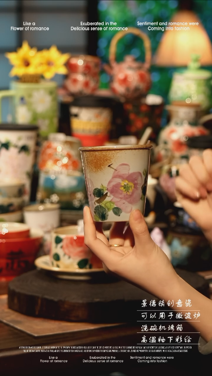 陶瓷景德镇高温釉下彩手工手绘款式@A0891@