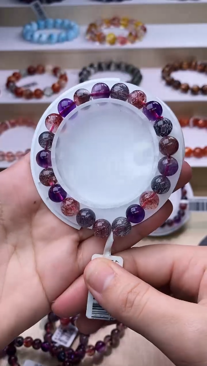 【闪购商品】水晶手链未镶嵌黑加仑超七单圈9m+