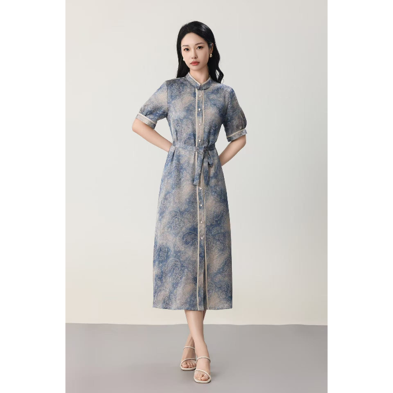 桑蚕丝连衣裙JD-88065