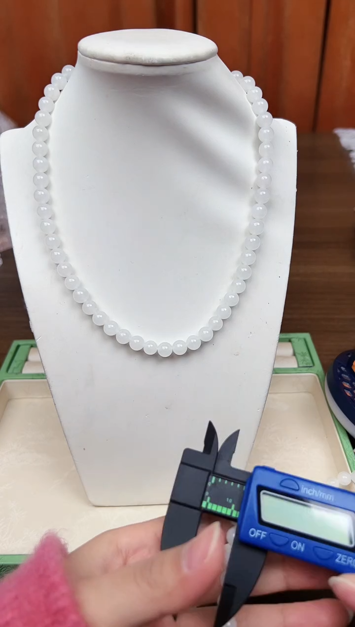 项链未镶嵌和田玉悦2334 多样性发一件 约8mm 