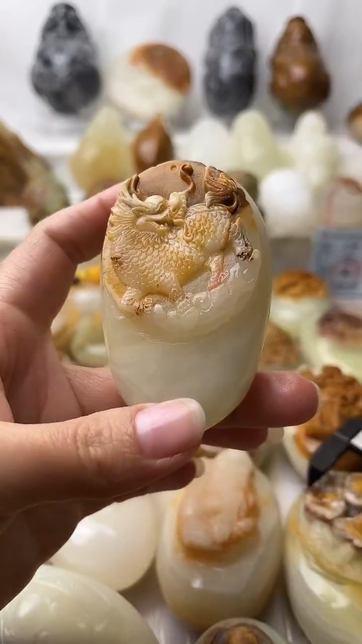 石材古青石棉纹正常不退换麒麟微瑕