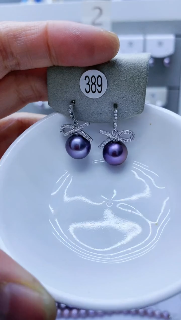 【闪购商品】淡水珍珠耳饰银S925镶嵌389