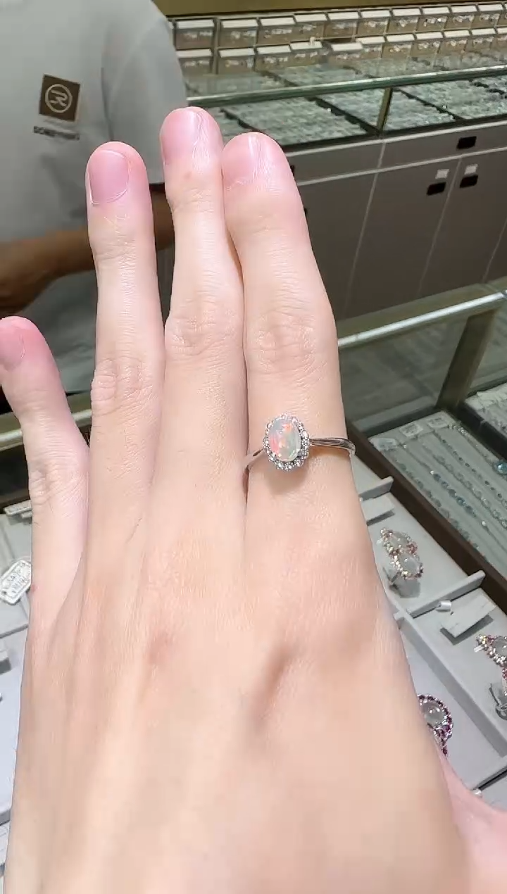 【闪购商品】欧泊珠宝奇石银S925镶嵌精致