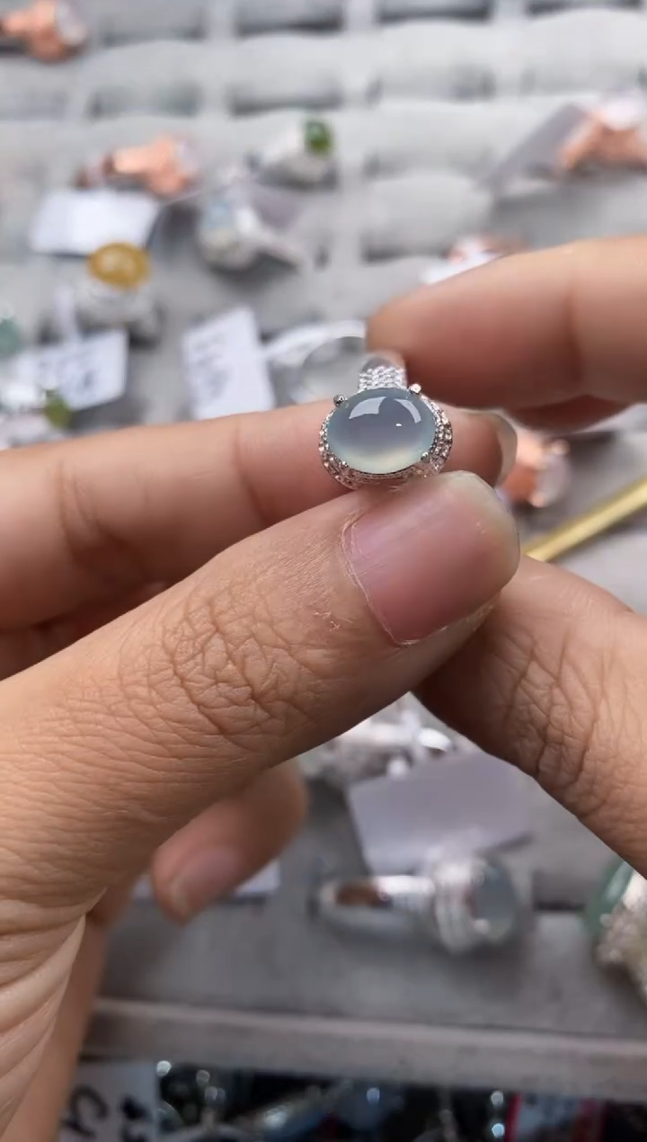 未镶嵌戒指翡翠555---8