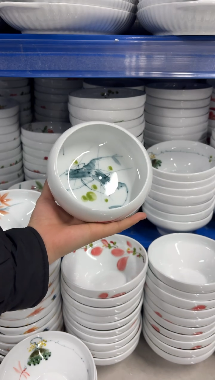 景德镇高温陶瓷食品级手绘釉中彩-窝窝碗