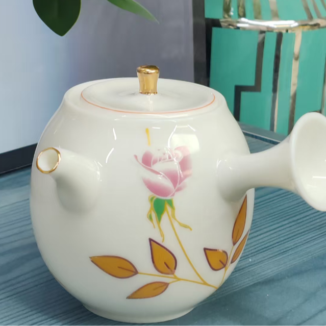 香兰社系统：金枝玉叶·手工手绘茶壶