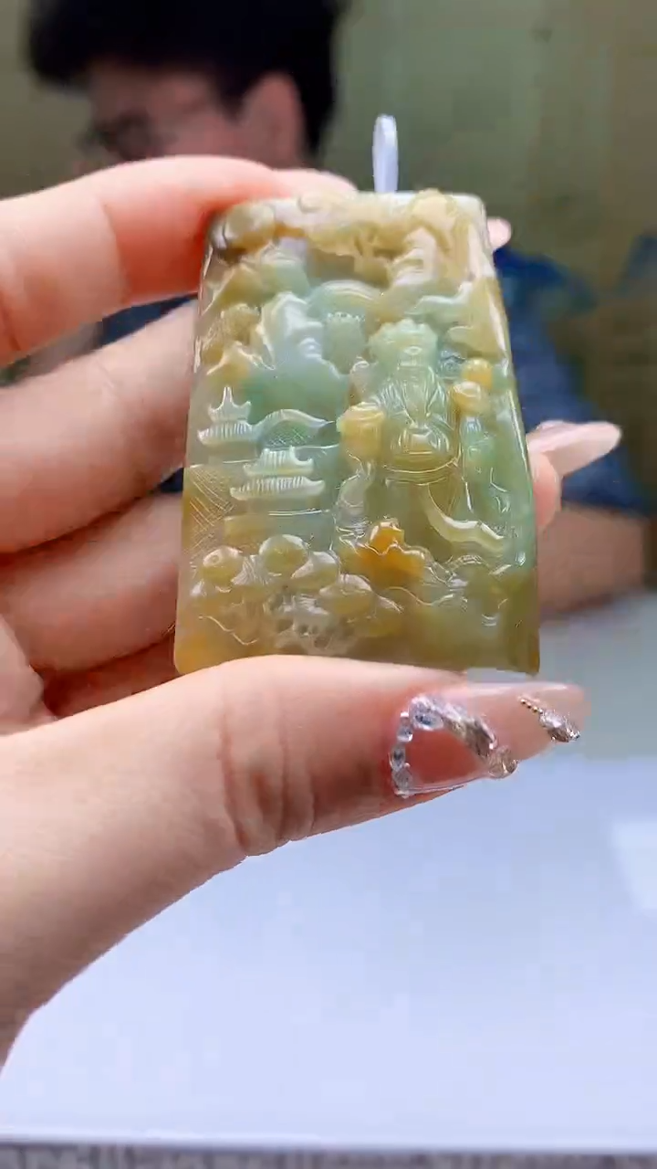 【闪购商品】定制翡翠未镶嵌4688ty-毛货挂件272