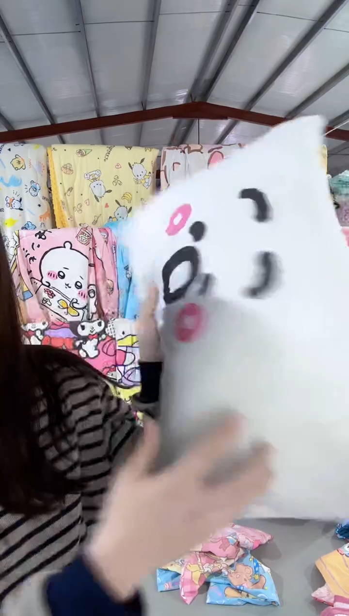 43*63枕头一个羽丝棉带枕套微瑕    