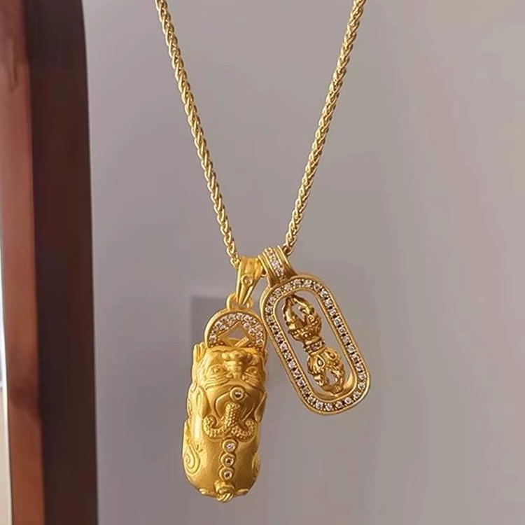 繁花貔貅金刚杵套链