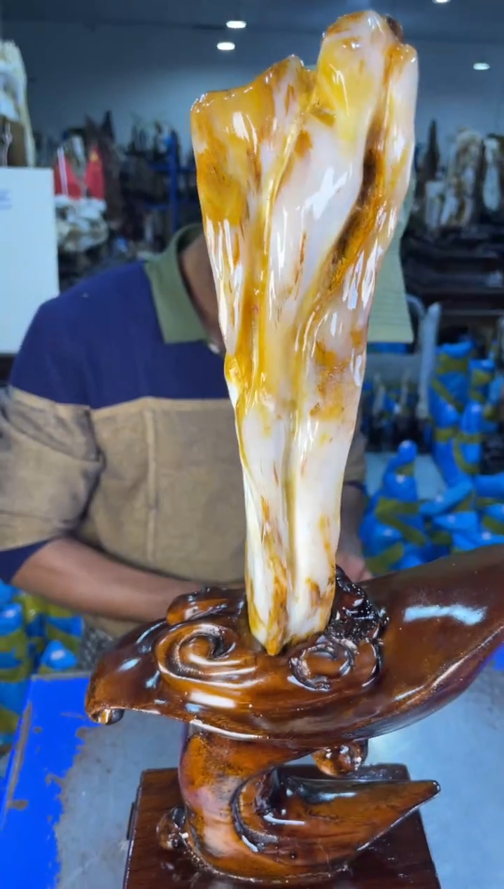 未镶嵌摆件硅化玉12