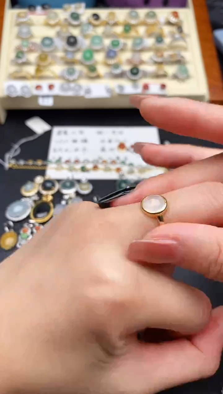 翡翠银S925镶嵌戒指444444444+9