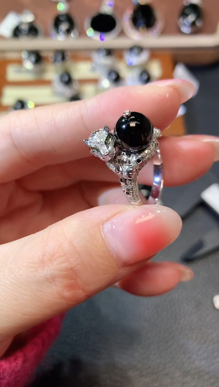 【闪购商品】翡翠戒指18K金镶嵌F8 翡翠