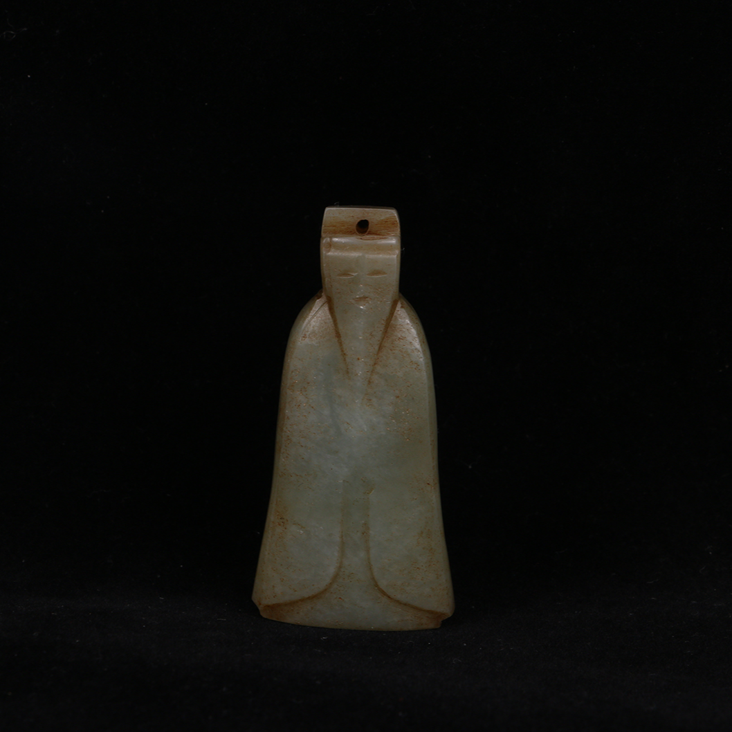 Lot30 清 和田玉翁仲吊坠