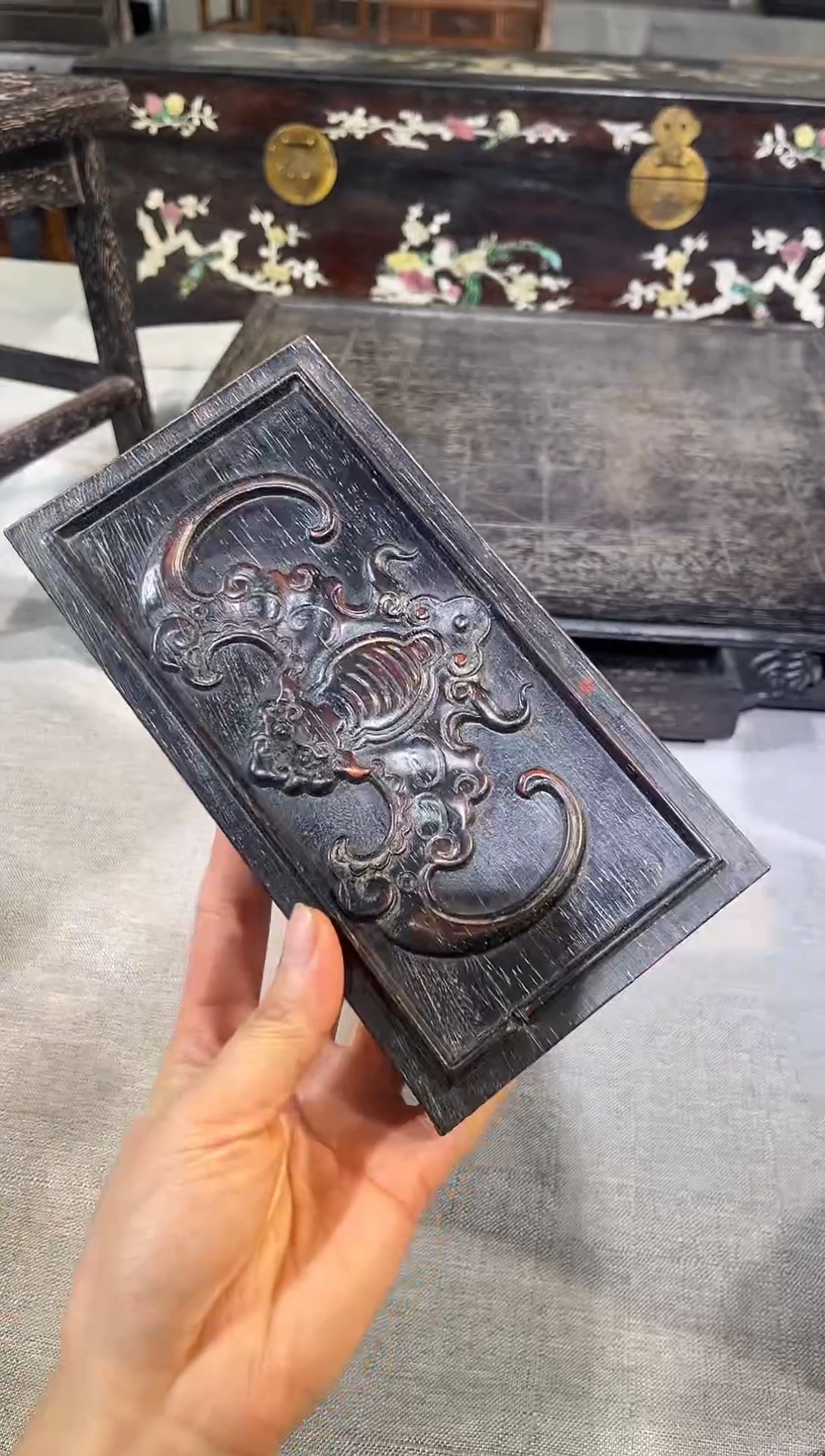 木紫檀雕刻蝙蝠雕刻板