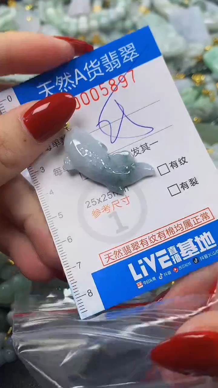 颈饰未镶嵌翡翠净货挂件-5897