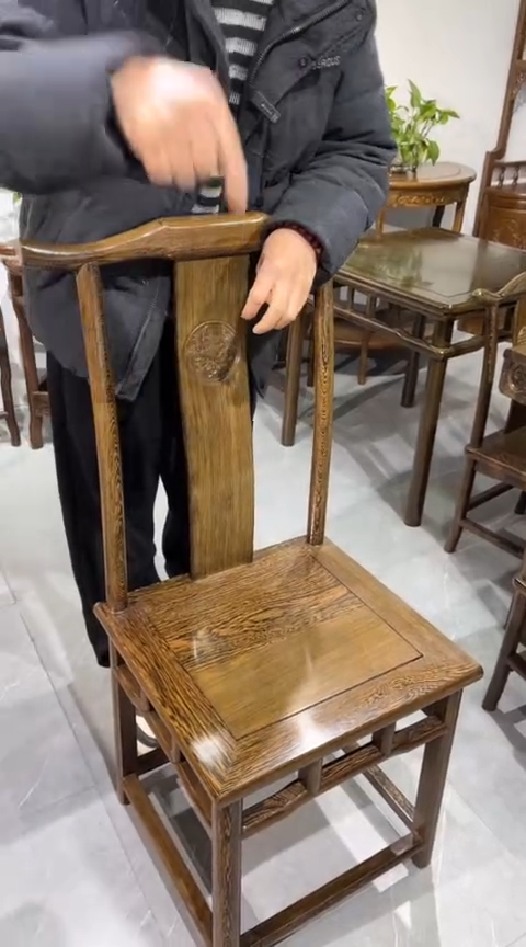 鸡翅木类成套家具鸡翅木椅子45*43*46坐高103总高  