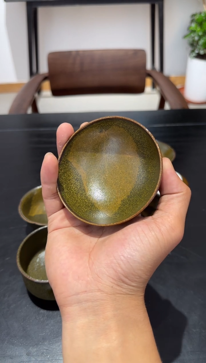 山**山文丘 茶末木叶 盏
