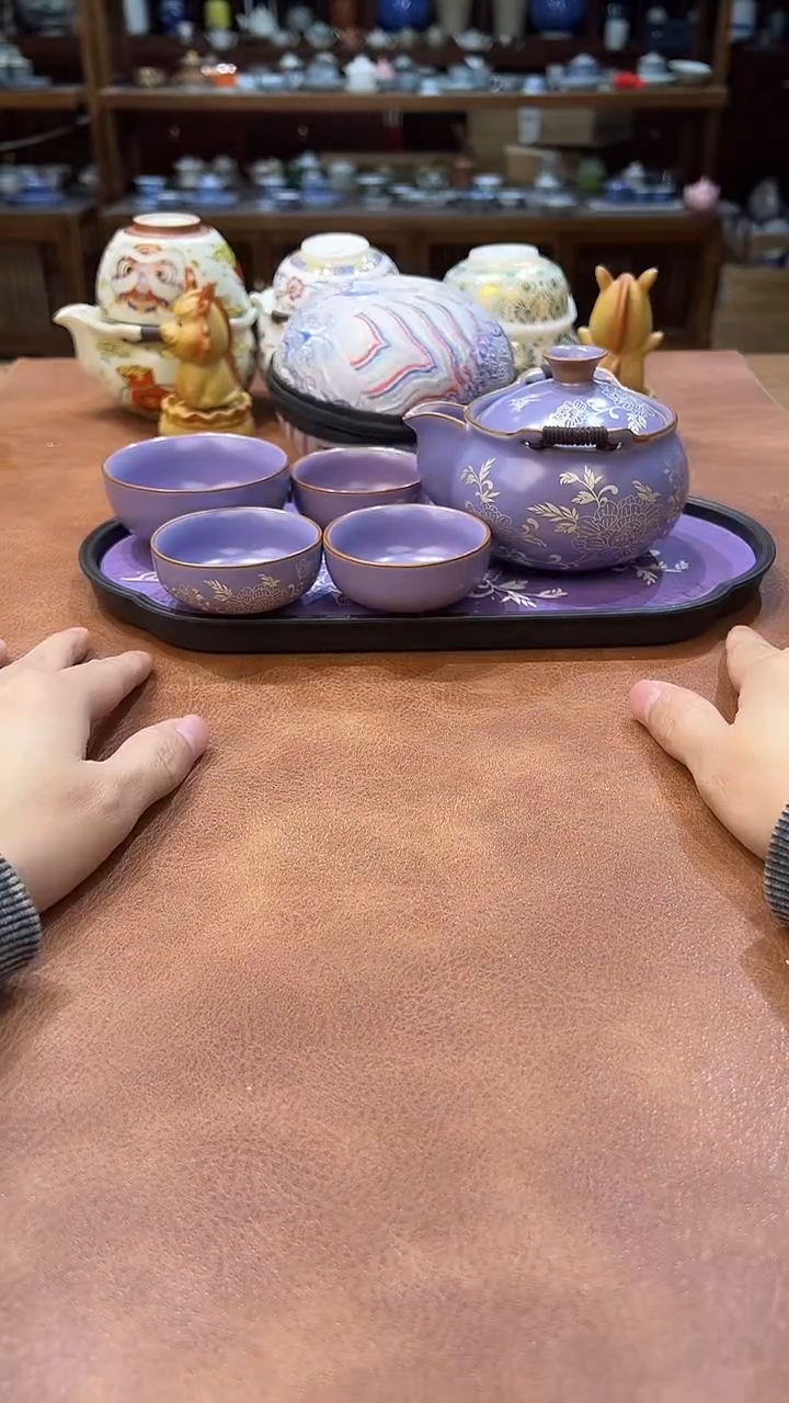 真的很便宜会开片的旅行茶具