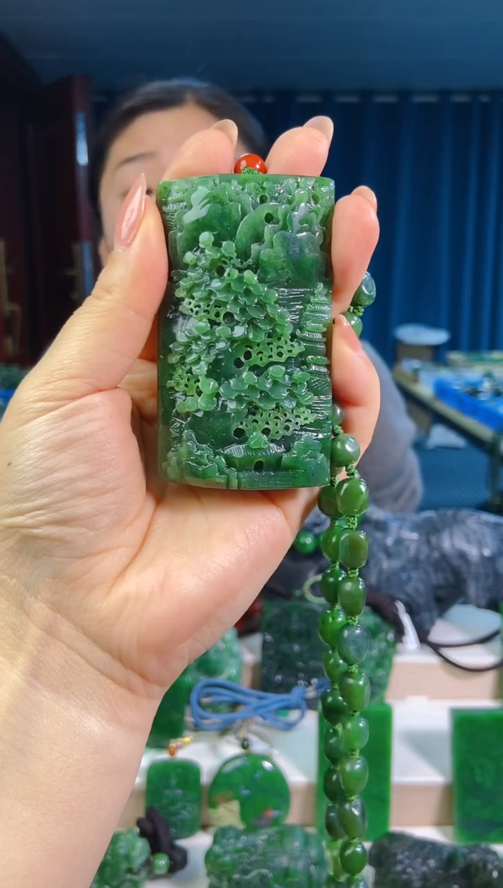 和田玉未镶嵌挂件1