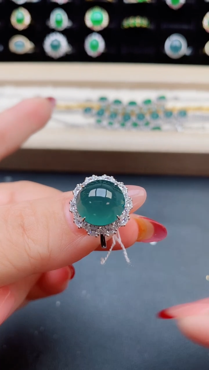 【闪购商品】翡翠戒指银S925镶嵌50850550