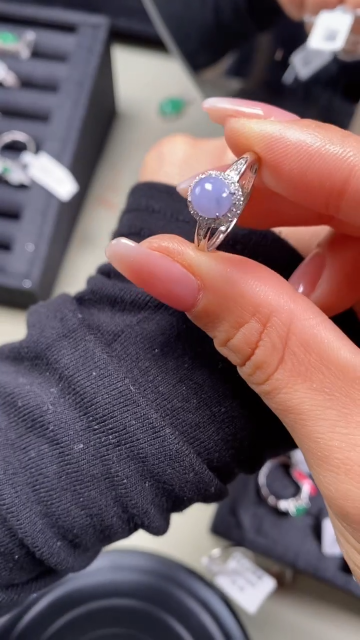 【闪购商品】翡翠戒指银S925镶嵌6780