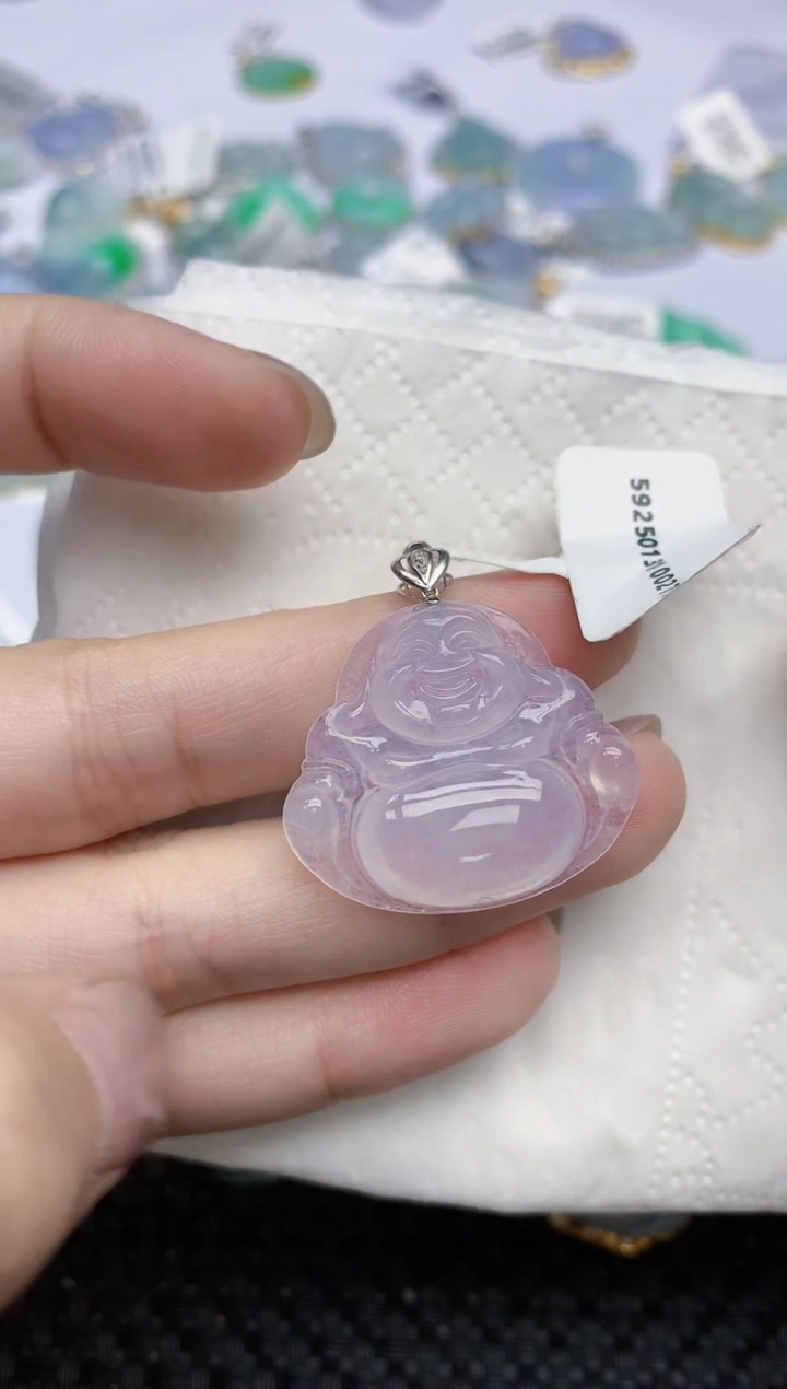 【闪购商品】翡翠颈饰18K金镶嵌天然翡翠A货