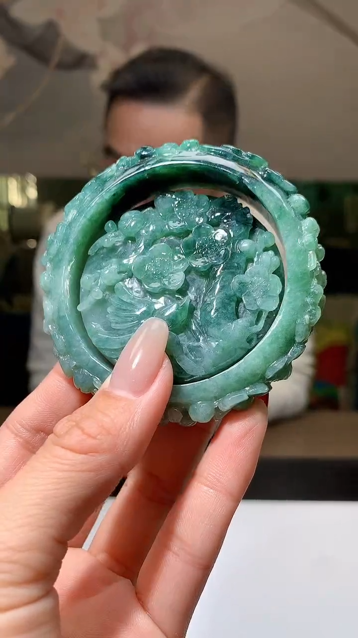 【闪购商品】定制翡翠未镶嵌1044hm-毛货挂件35