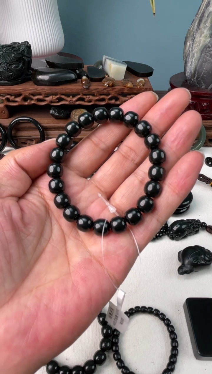 手链未镶嵌和田玉新疆和田玉塔青卡10老型珠