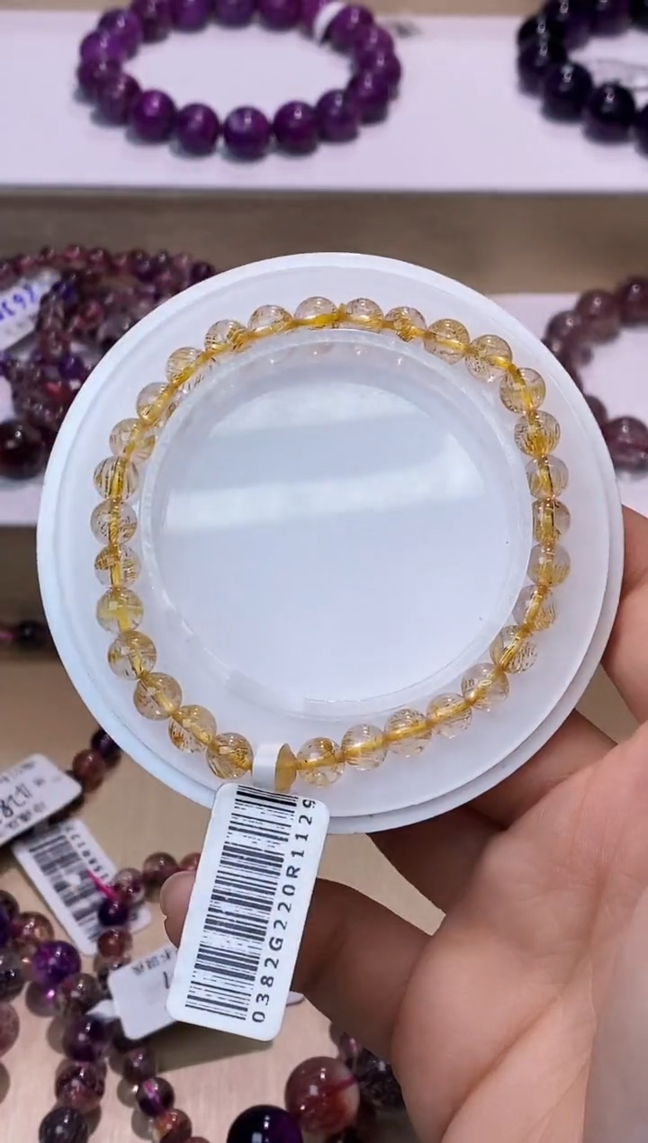 【闪购商品】水晶手链未镶嵌黄金超七单圈6m+