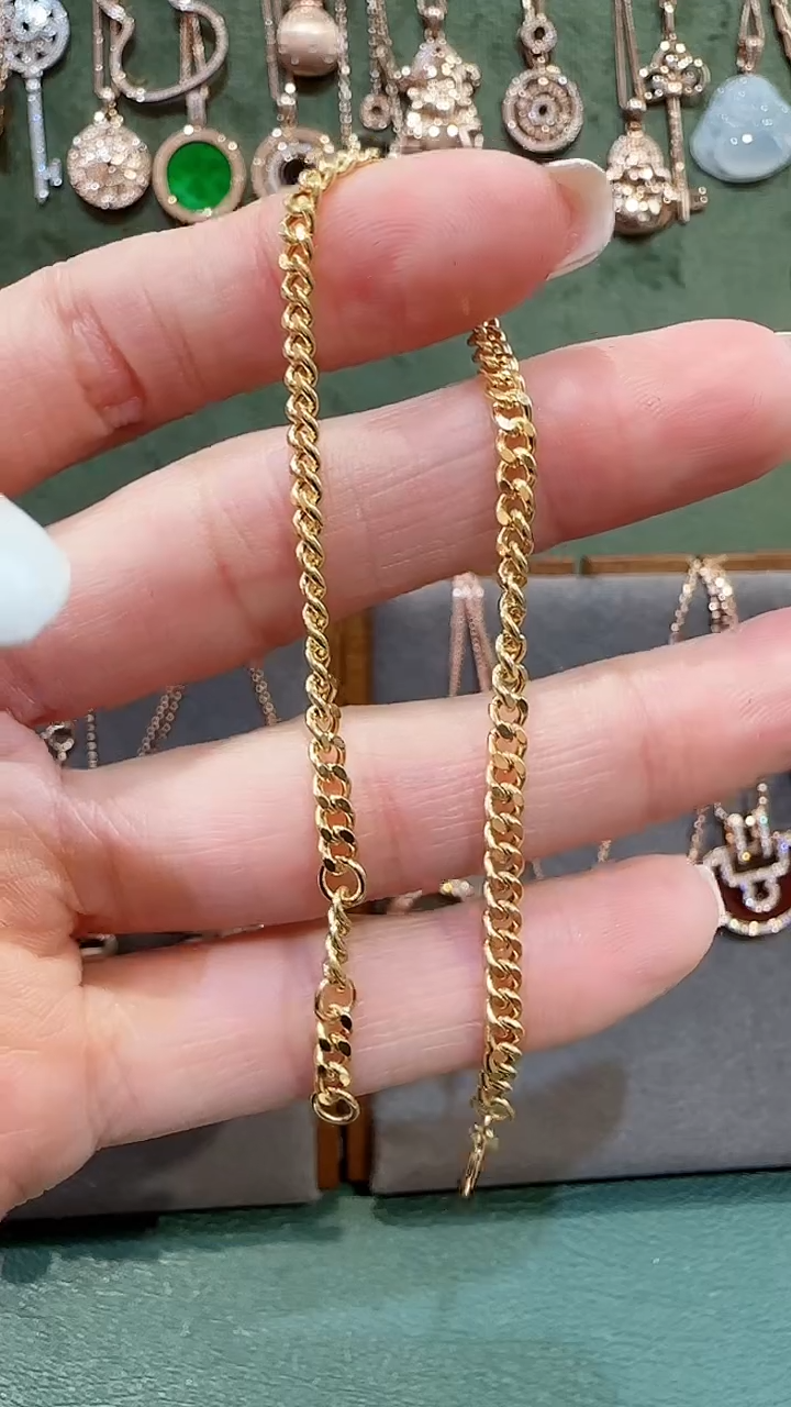 【闪购商品】18K金手链18K金侧身手链