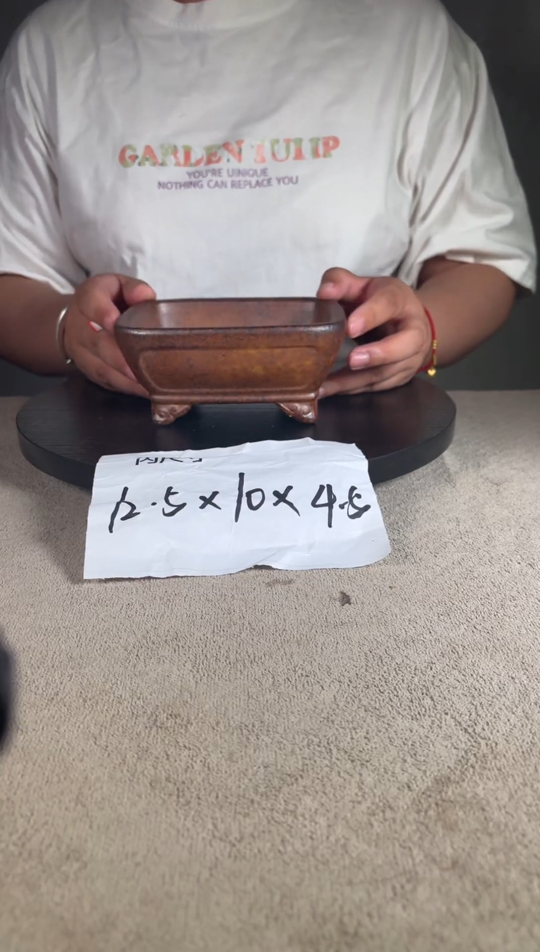 宜兴紫砂花盆小盆