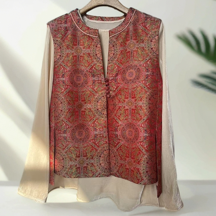 宋锦马甲-国风马甲-八达晕017马甲