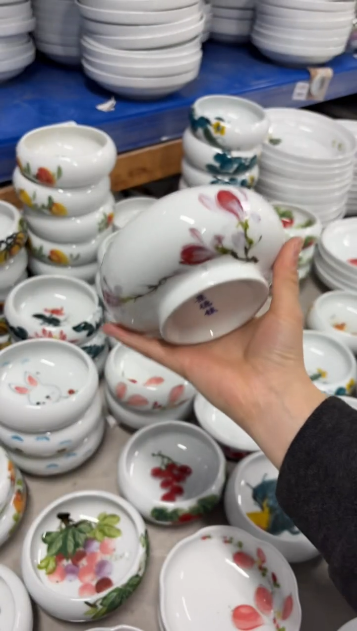 景德镇手绘釉中彩（食品级）小窝窝碗