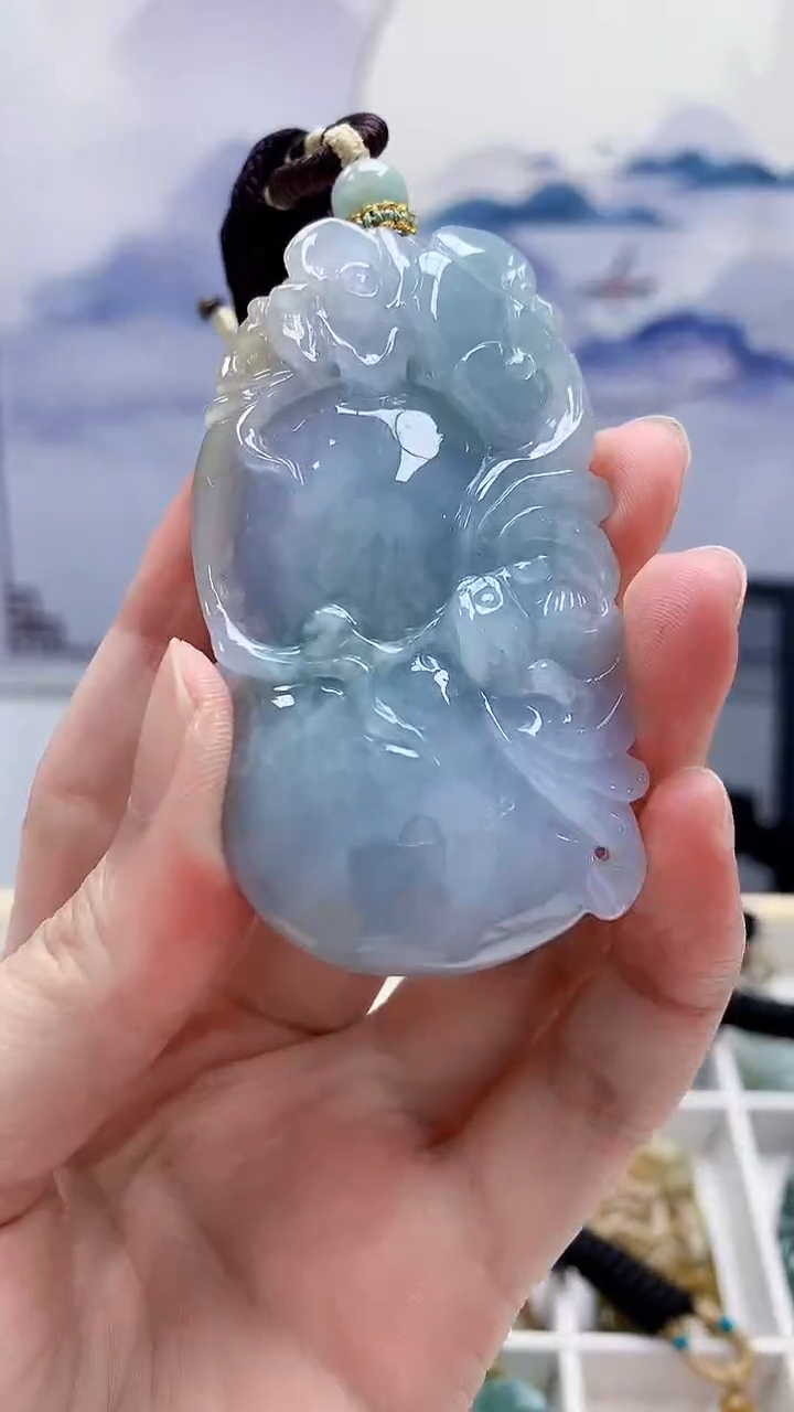 未镶嵌定制翡翠5028zm-毛货挂件51