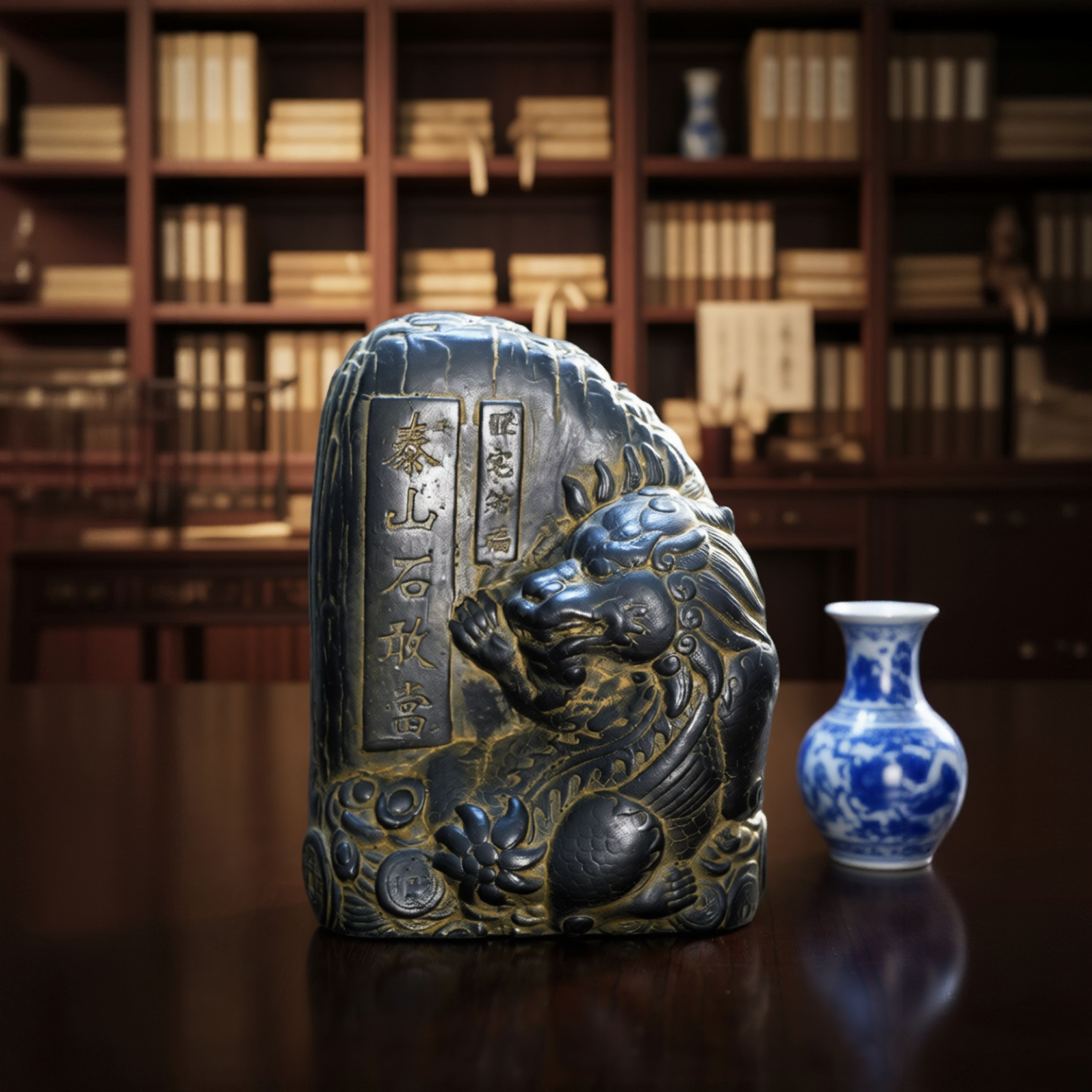 龙牌石敢当中式仿古桌面摆件工艺品