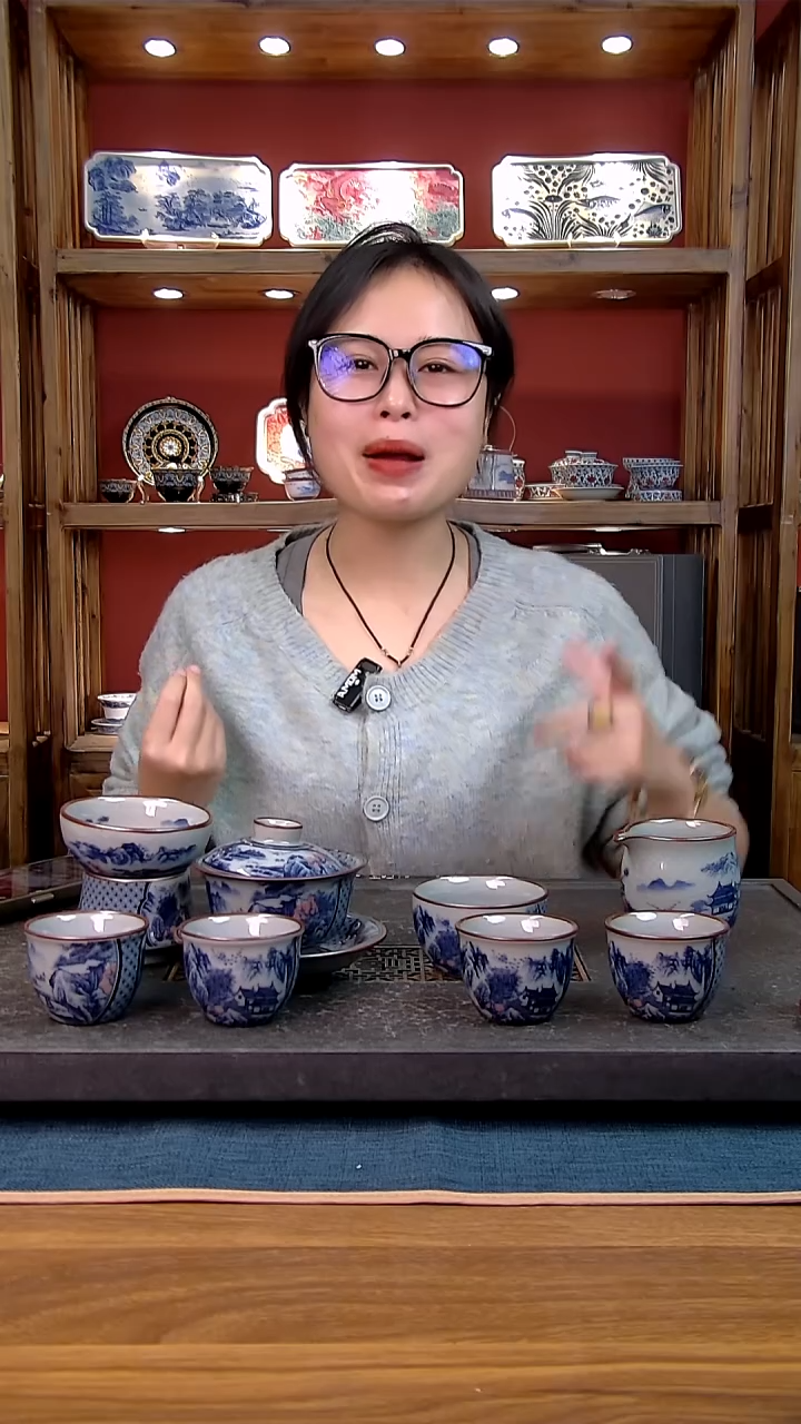 简装家用款8件套 老陶泥开片纹陶瓷茶具