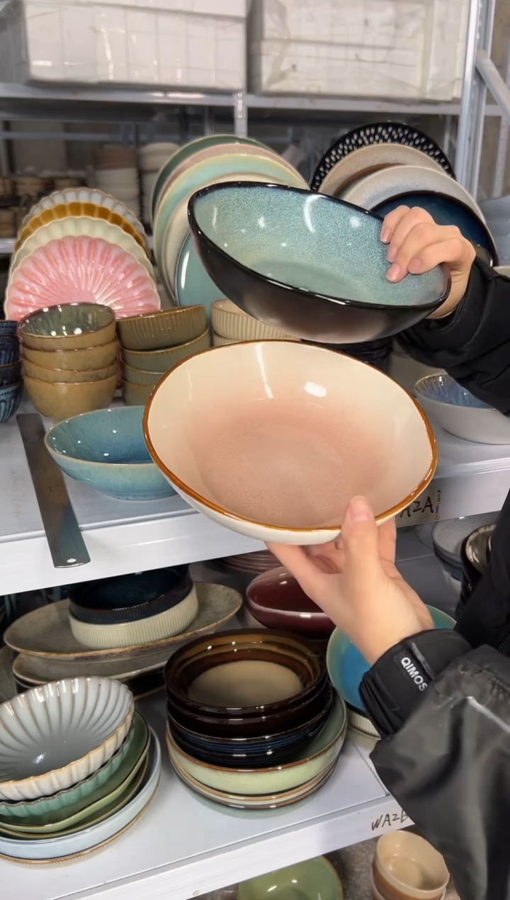 陶瓷外贸尾货瑕疵满20包邮X2 菜碗