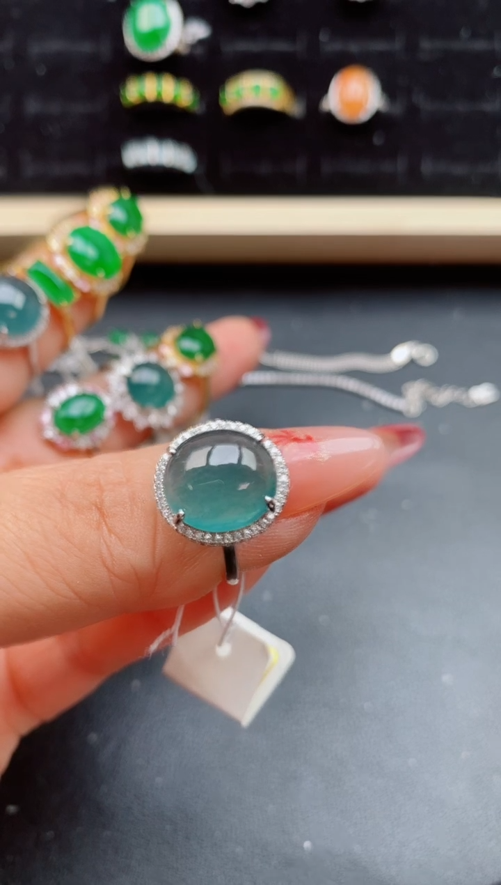 【闪购商品】翡翠戒指银S925镶嵌1321321
