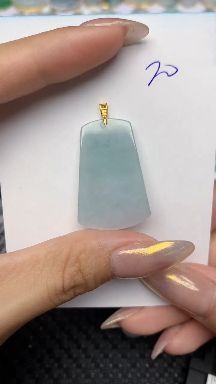 【闪购商品】翡翠颈饰18K金镶嵌 天然翡翠A货