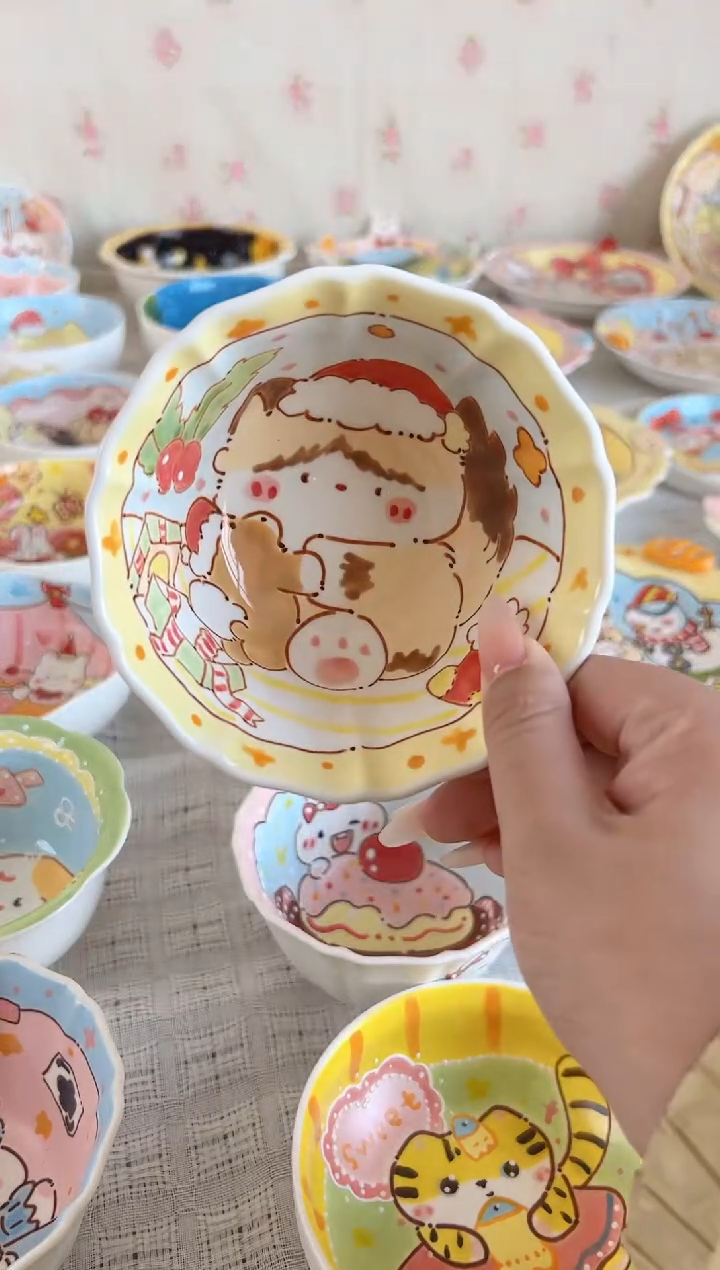 摆件陶d***?景德镇陶瓷手绘微瑕