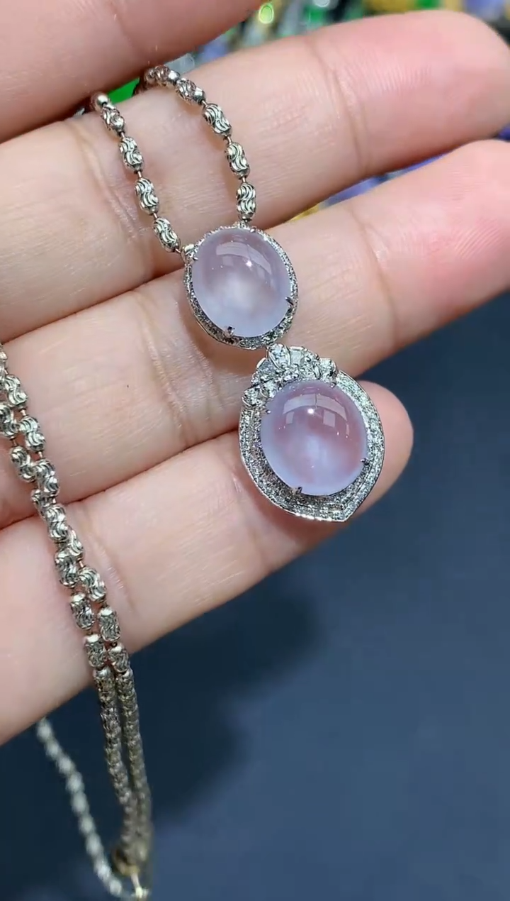 翡翠18K金镶嵌吊坠(不含链)494-春日珠宝