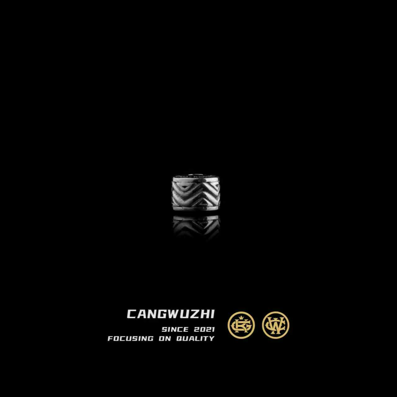 925银银制品 【藏物志】藏物志&GK联名 竹节配饰 银版 双虎纹珠