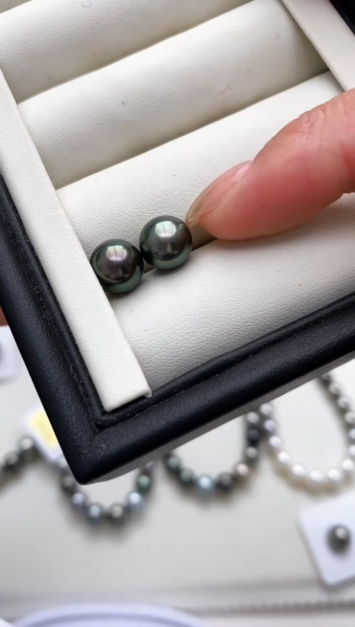 【闪购商品】海水珍珠裸珠未镶嵌8-9mm大溪地对珠