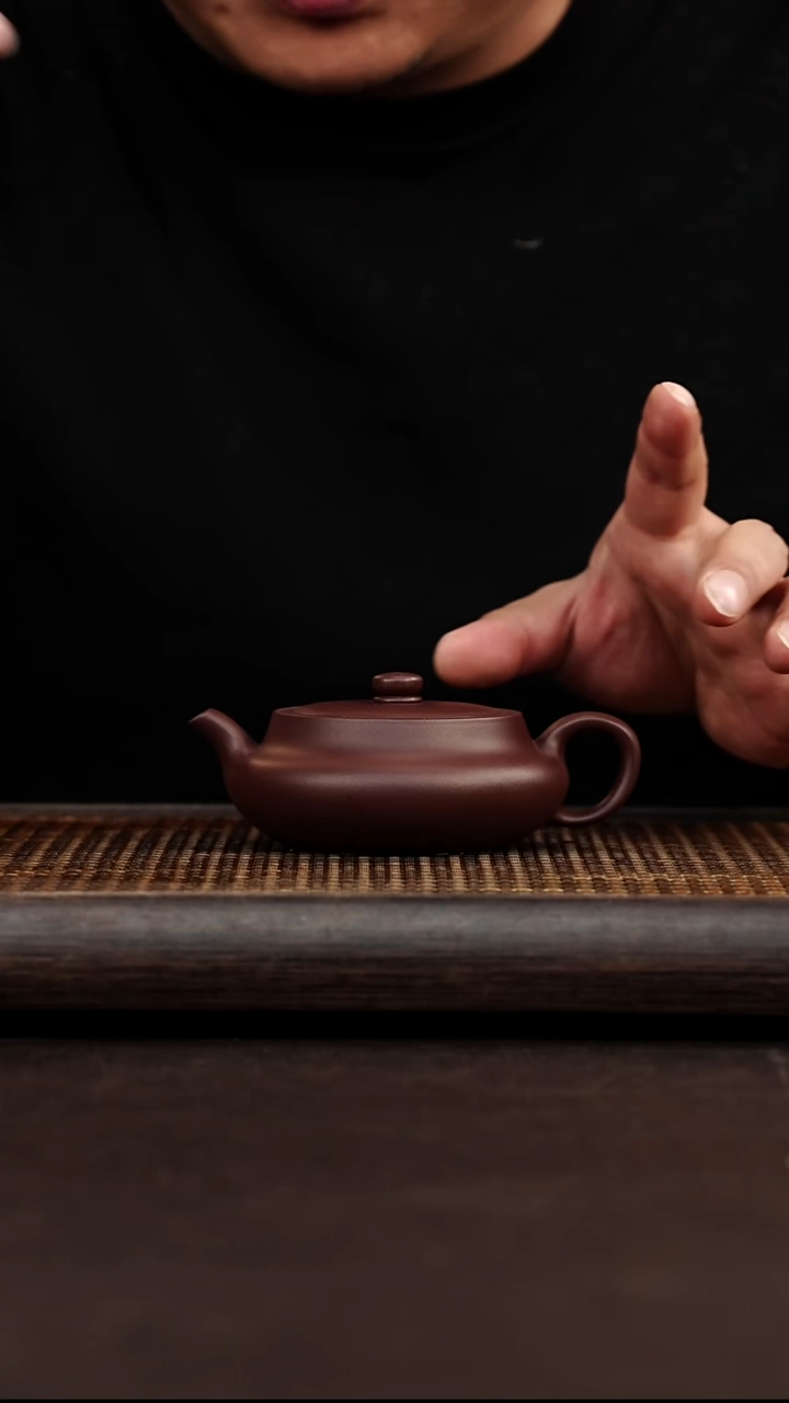 茶壶紫砂宜兴心悦紫砂   紫泥  桑盘