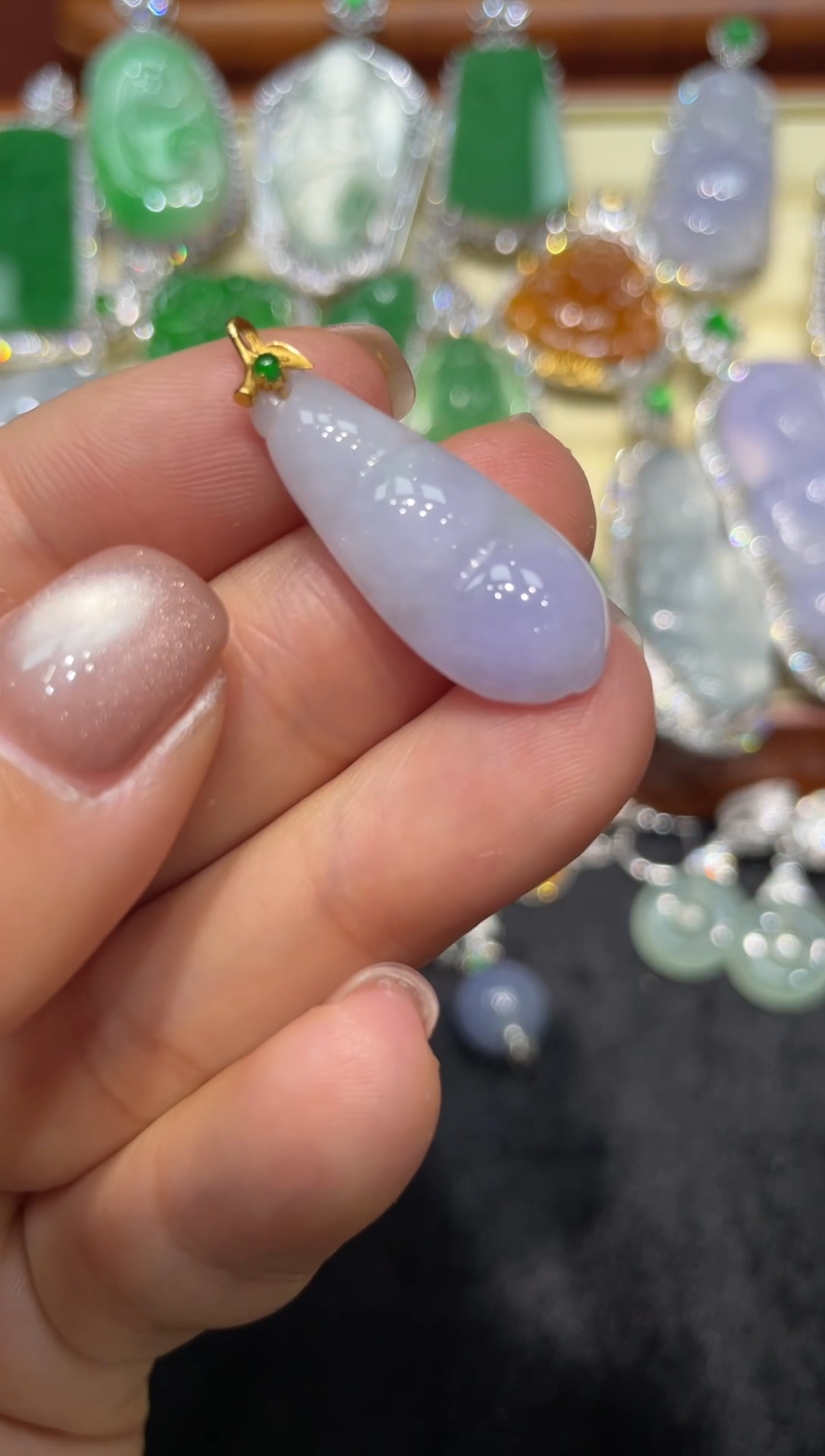 【闪购商品】翡翠颈饰18K金镶嵌翡翠81