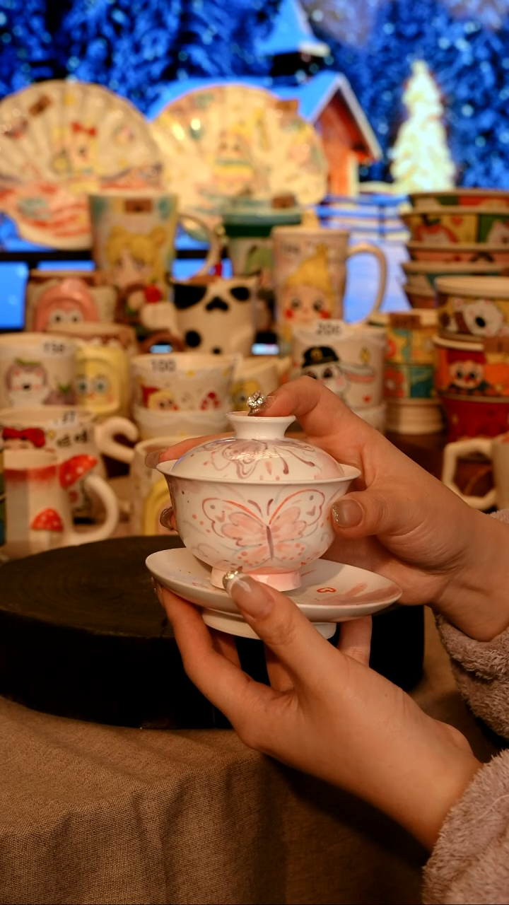 陶瓷216景德镇原创设计师款高温陶瓷手工手绘