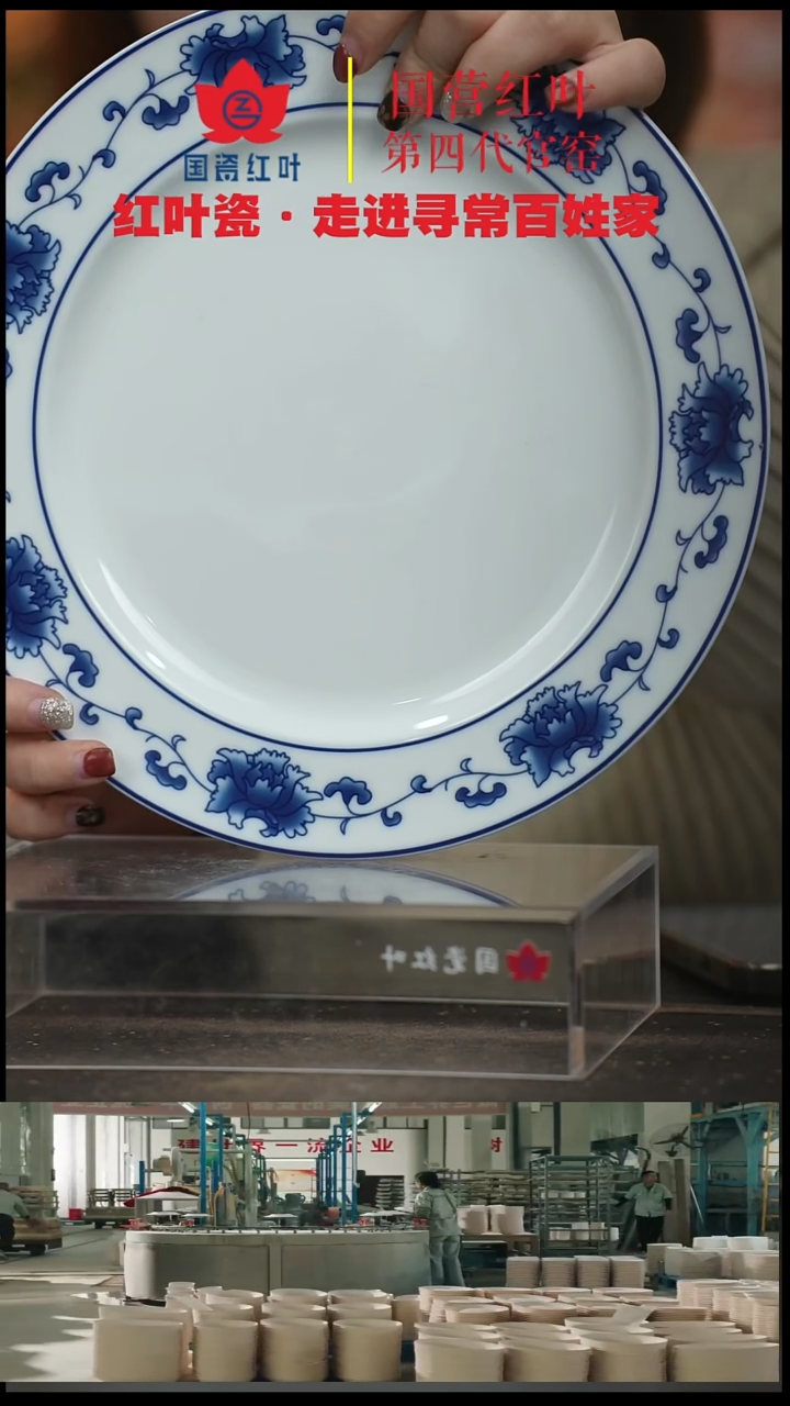 陶瓷1个微瑕满汉全席10英寸平盘