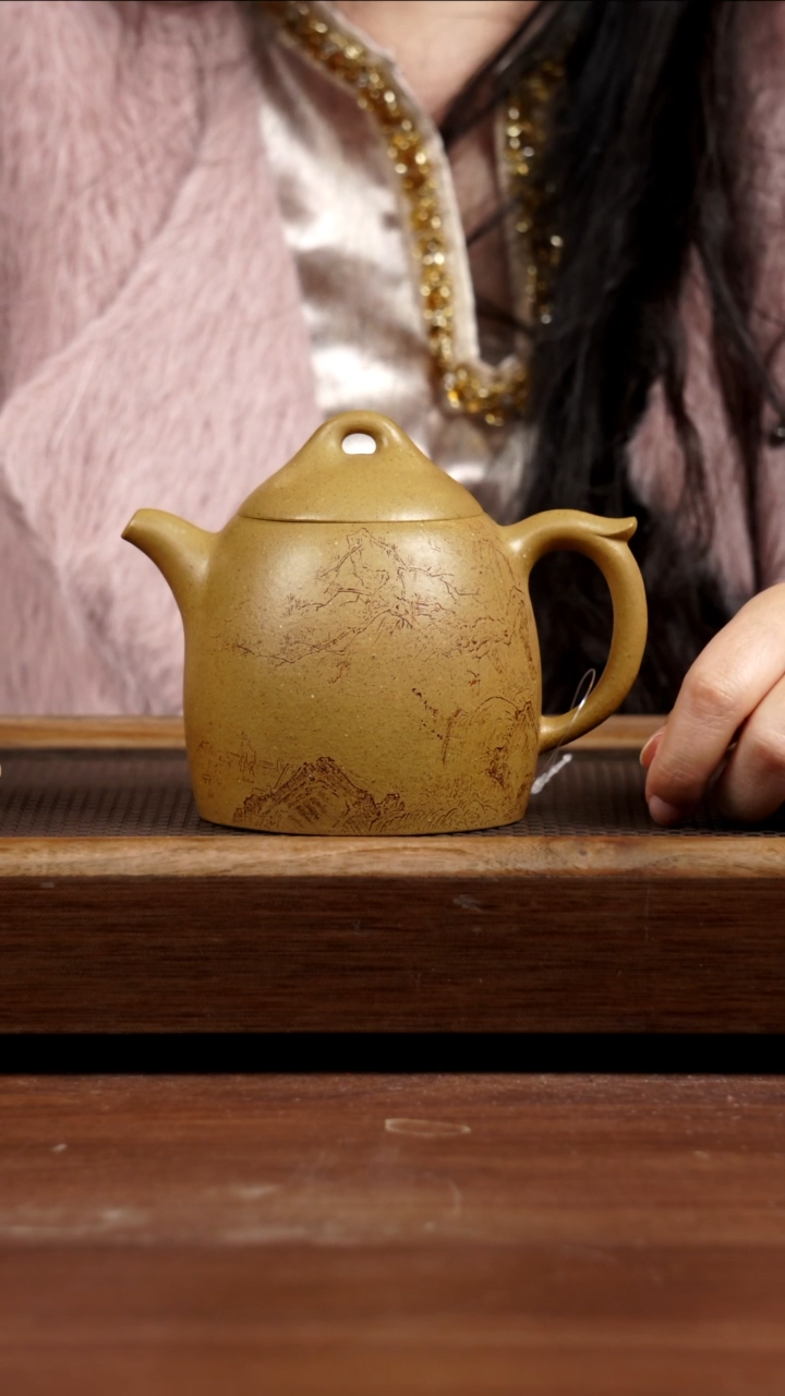 【闪购商品】紫砂茶壶黄金段秦权390CC