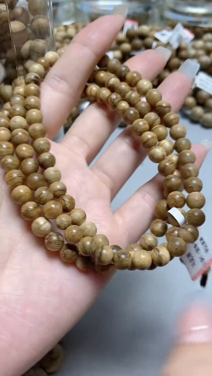 手串沉香马尼涝圆珠长串0.7多样性发其一