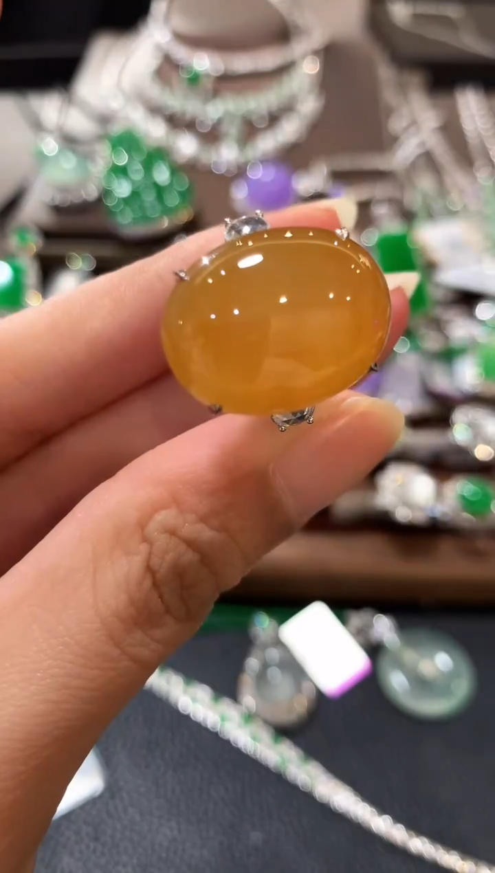 18K金镶嵌戒指翡翠n32  